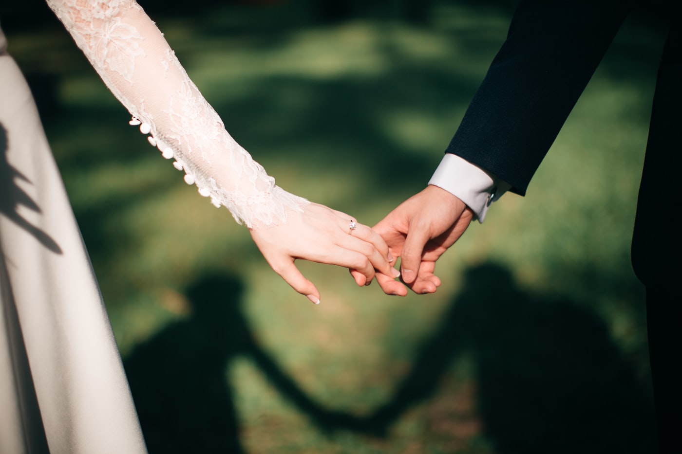 Couple embracing at sunset